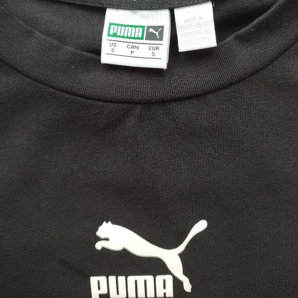 Retro Cropped PUMA Cut Out Top Colorful Athletic Patchwork Y2K  Women Small - Picture 7 of 8